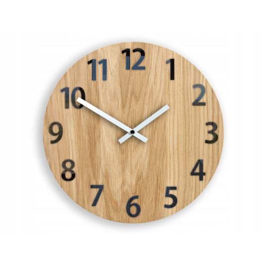 Ceas de perete din lemn AMADEUS negru 33 cm