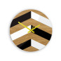Ceas de lemn din stejar zigzag 33 cm