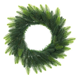 Coronile de Advent pe ușă de culoare verde