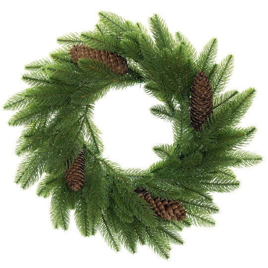 Coroane de Advent moderne pentru uși de culoare verde