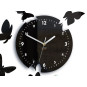Ceasuri negre pentru perete cu fluturi