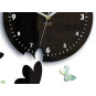 Ceasuri negre pentru perete cu fluturi