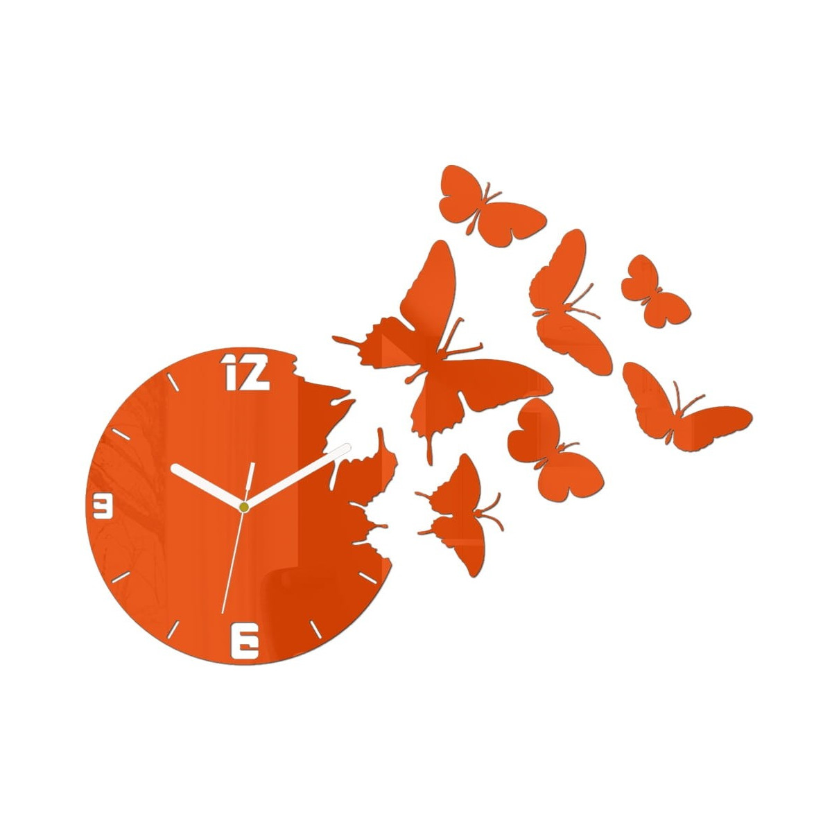 Ceas de perete stilat de culoare portocalie