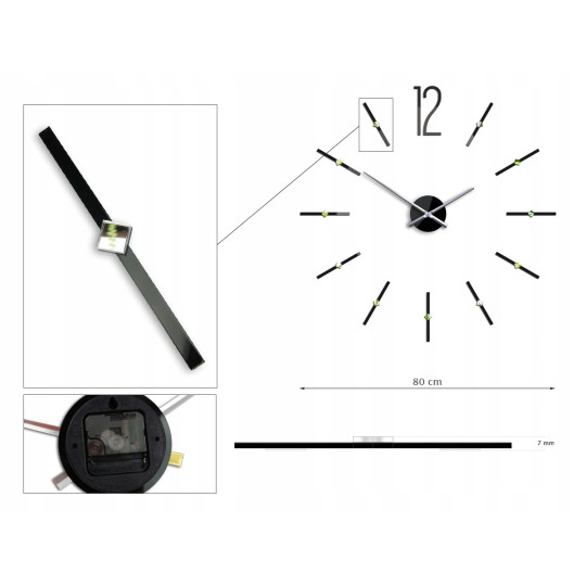 XXL ceas de perete SOFIA 80 cm