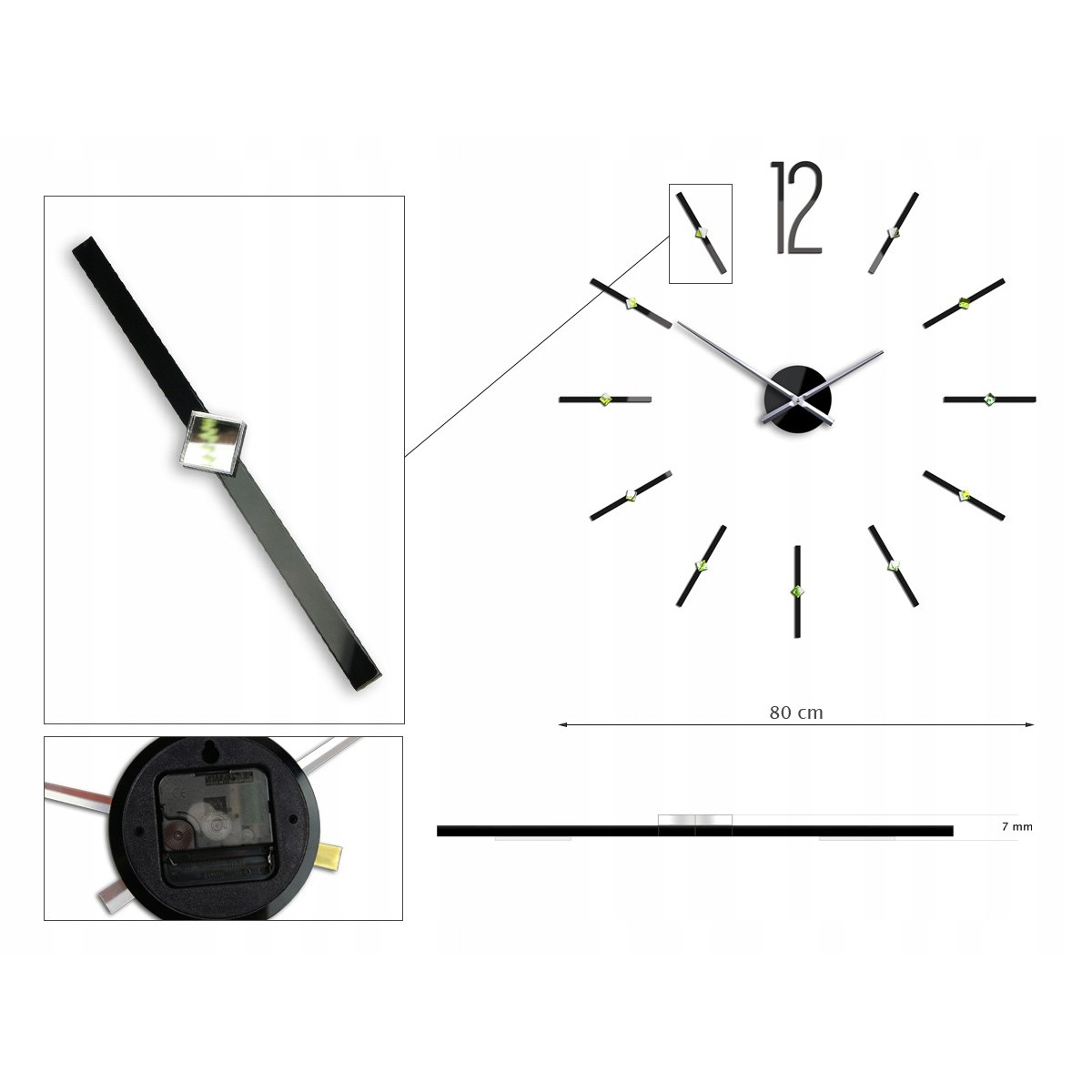 XXL ceas de perete SOFIA 80 cm