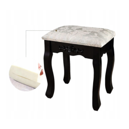 Măsuță de toaletă de culoare neagră cu oglindă