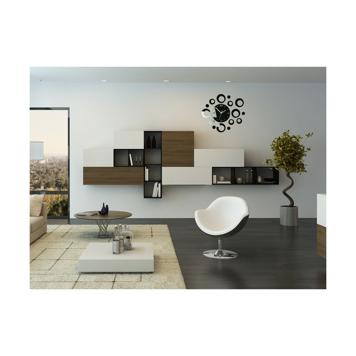 Ceasuri de perete moderne pentru living de 49 cm