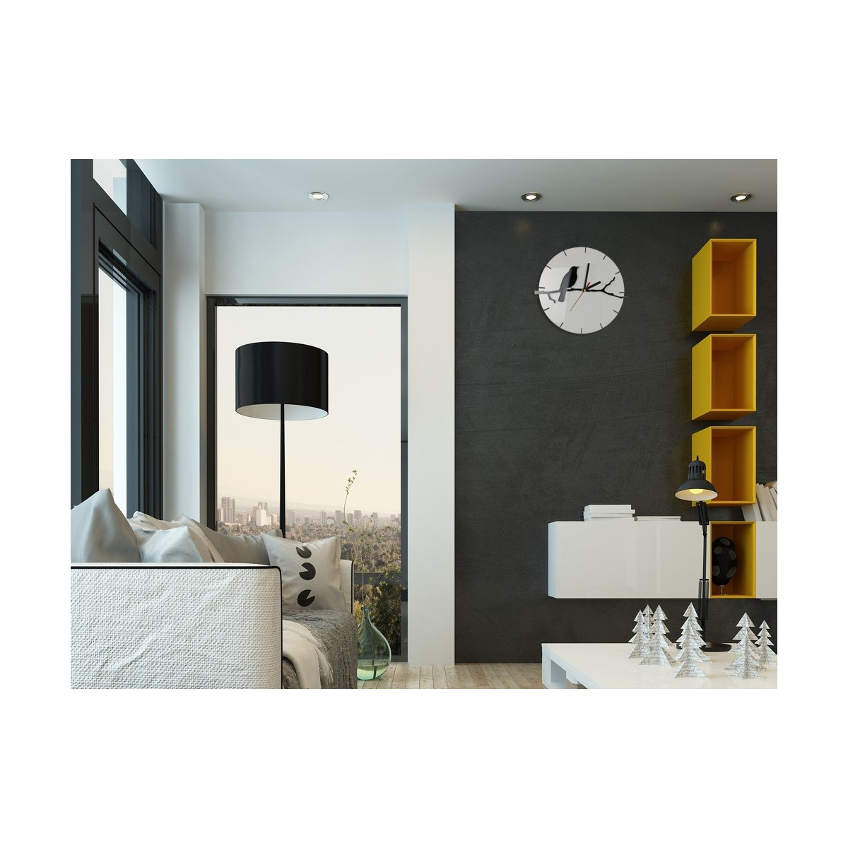 Ceas de perete clasic „Pasărea pe ramură”