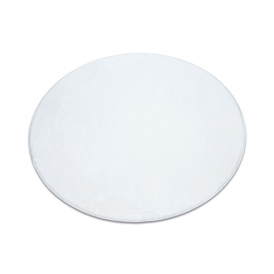 Covorase groase de pluș de culoare albă, rotunde.