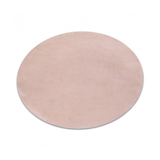 Covor shaggy rotund din pluș roz