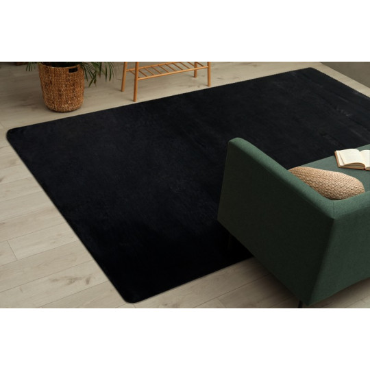Covor shaggy negru în diferite dimensiuni
