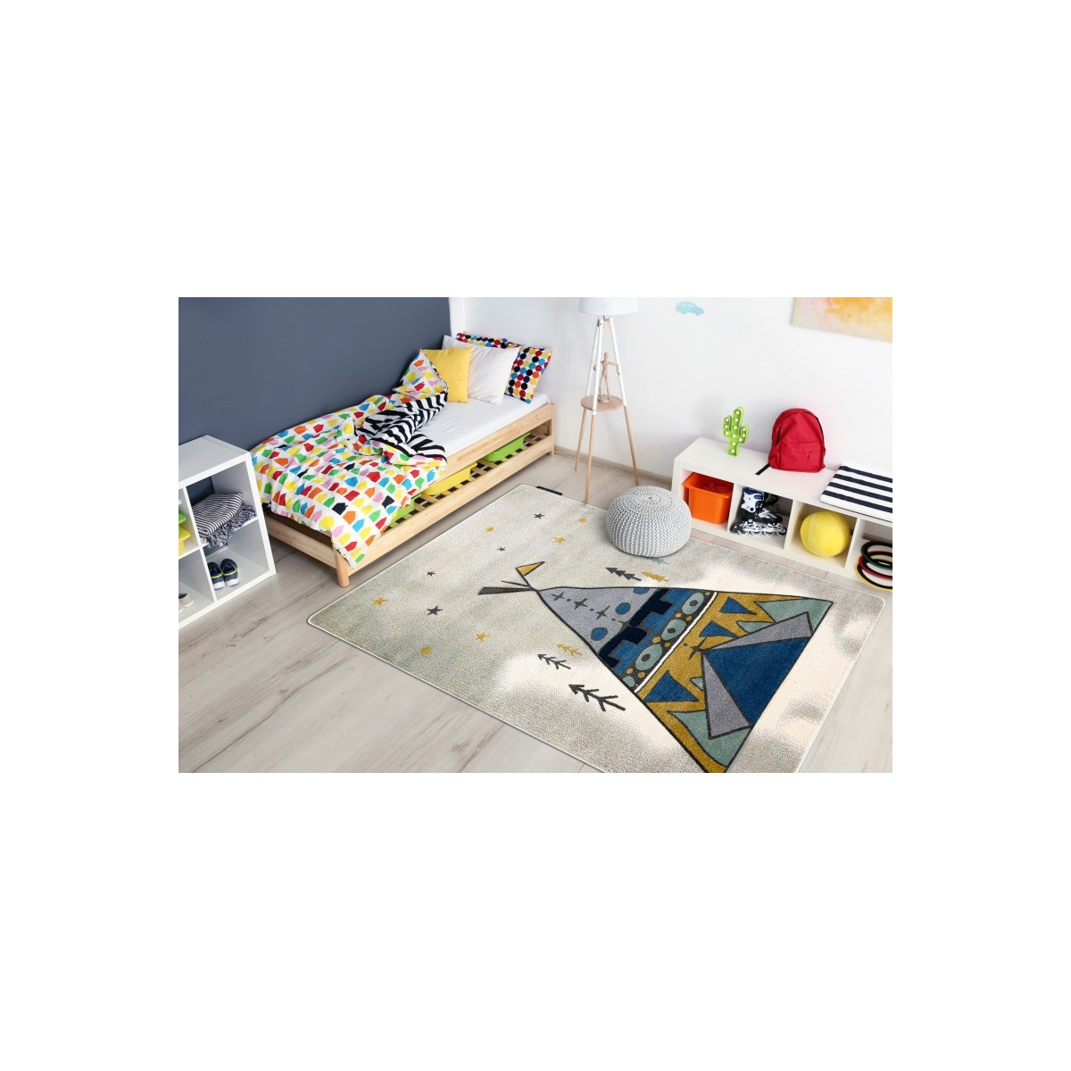 Covor pentru copii cu motiv tip din colecția petit
