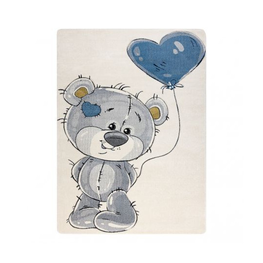 Un covor de calitate pentru copii de culoare bej cu un urs.