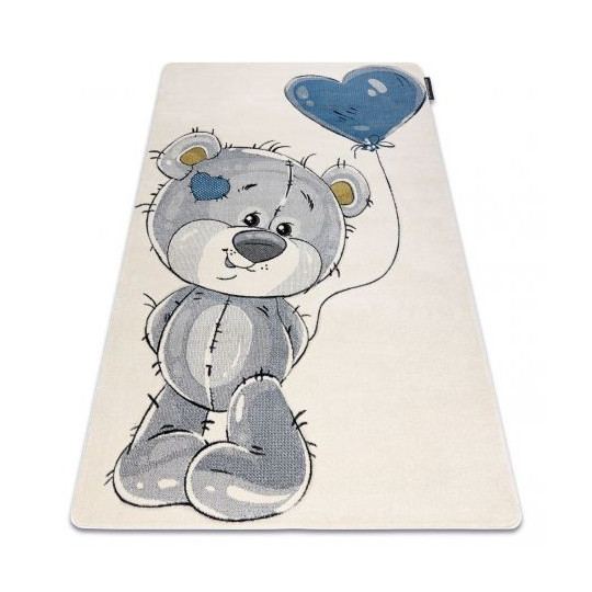 Un covor de calitate pentru copii de culoare bej cu un urs.