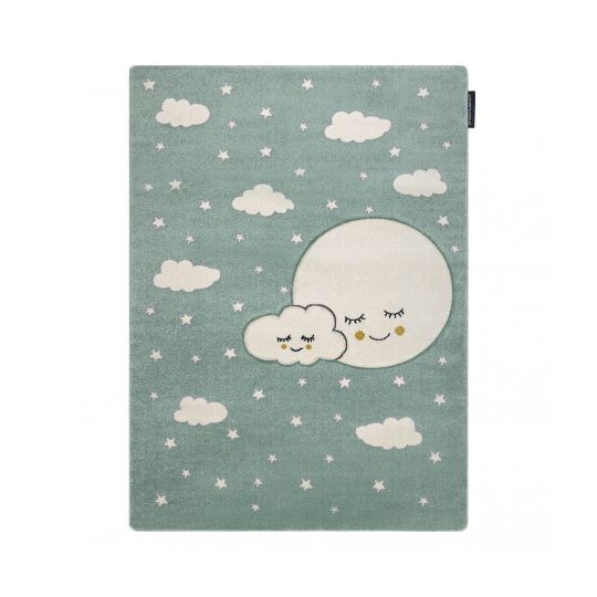 Covor modern pentru copii în culoarea verde, disponibil în diverse dimensiuni