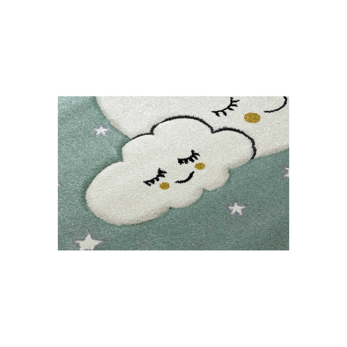 Covor modern pentru copii în culoarea verde, disponibil în diverse dimensiuni