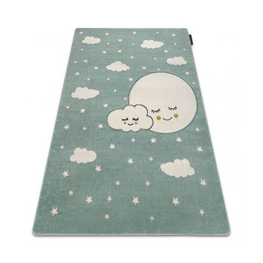 Covor modern pentru copii în culoarea verde, disponibil în diverse dimensiuni