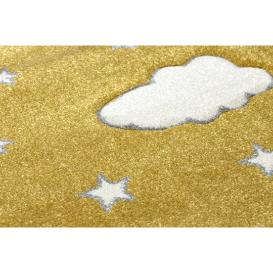 Oranjă covor de copii cu norișori