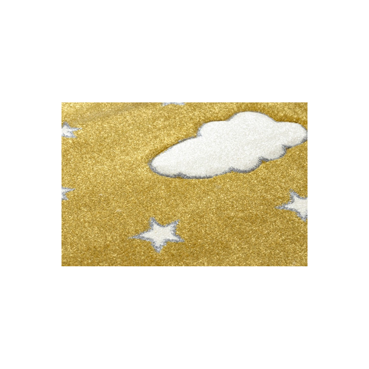 Oranjă covor de copii cu norișori