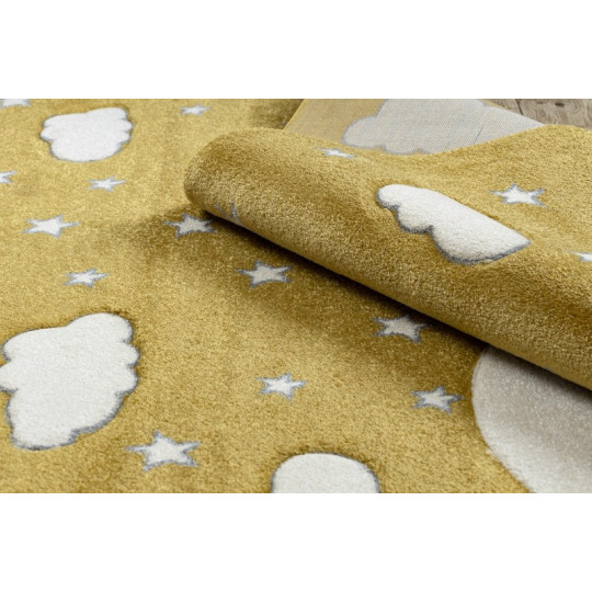 Oranjă covor de copii cu norișori