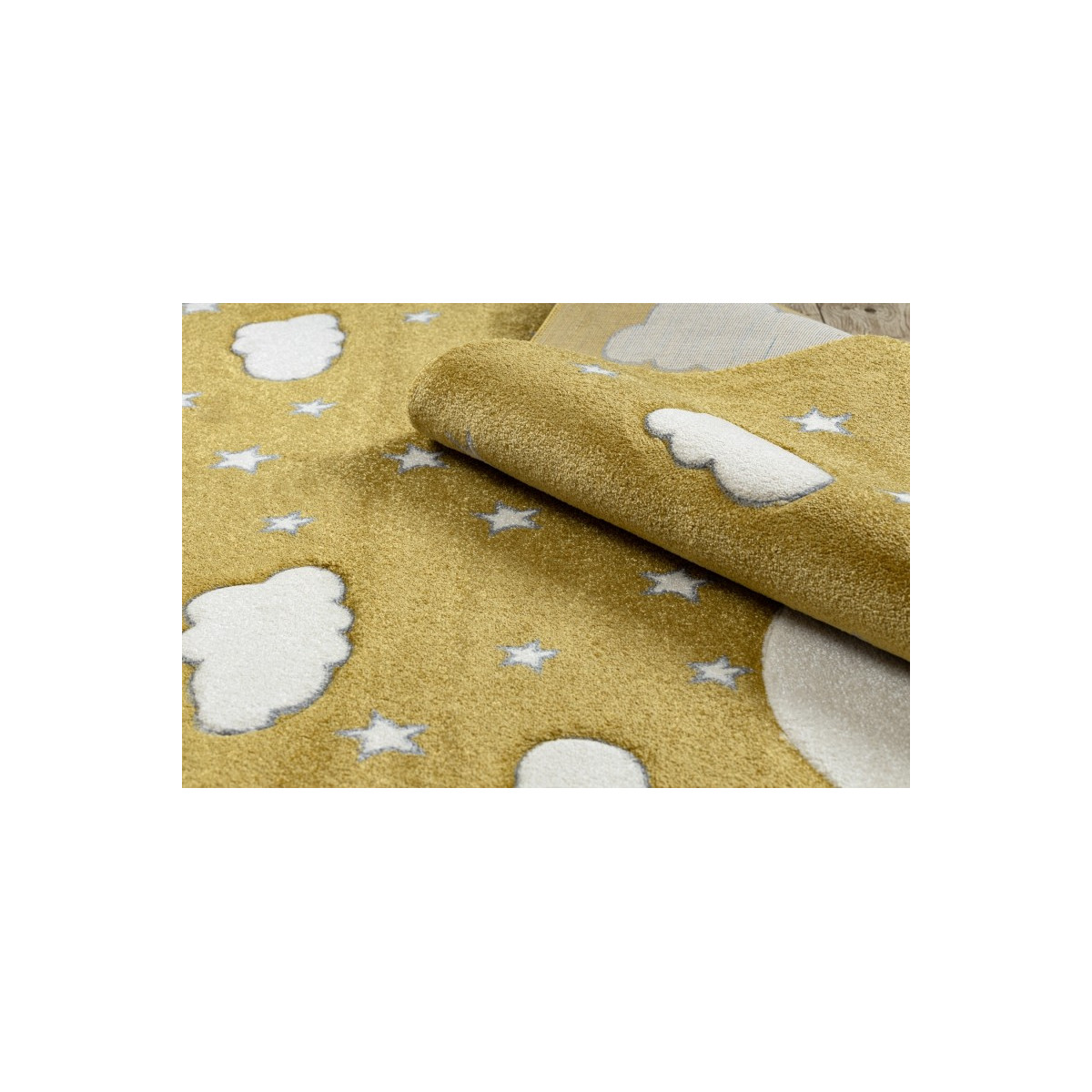 Oranjă covor de copii cu norișori