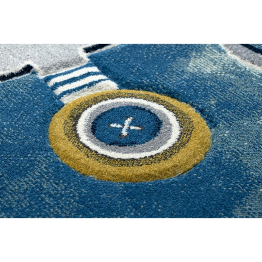 Covor de copii albastru cu elicopter
