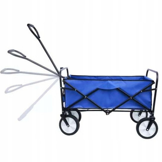 Cărucior turistic XL de culoare albastră 145l