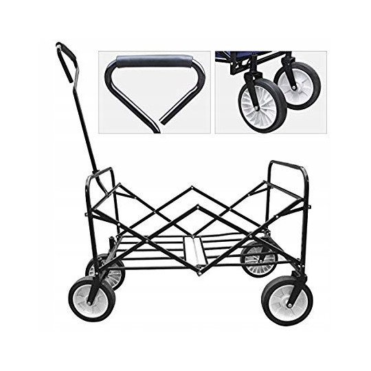 Cărucior turistic XL de culoare albastră 145l