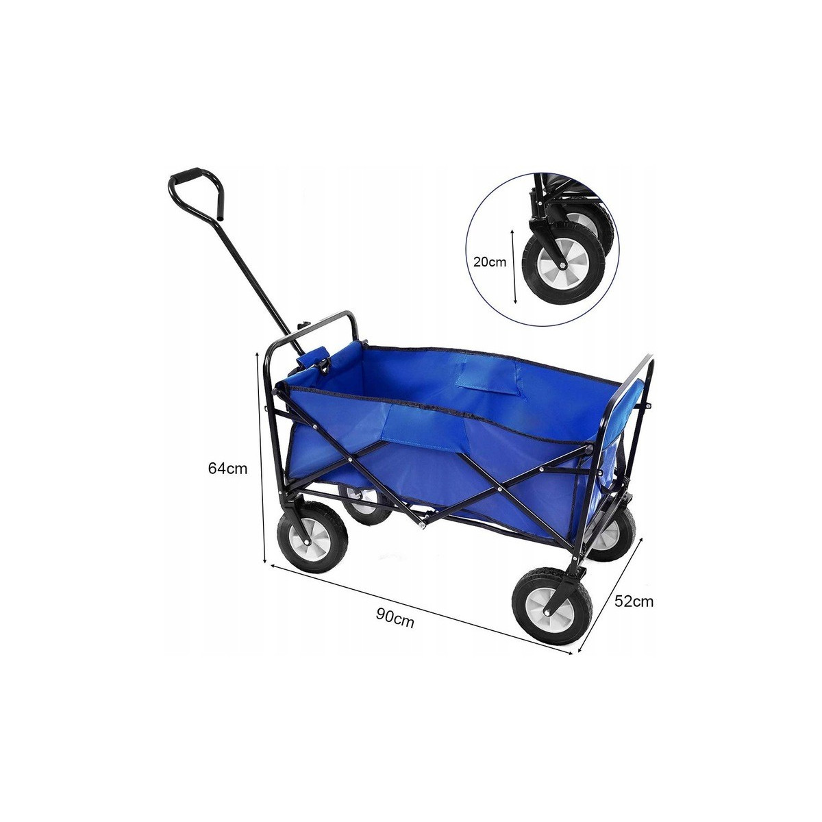 Cărucior rezistent roșu pentru drumeții, 145L