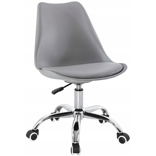 Scaun de birou de culoare gri cu perna de șezut