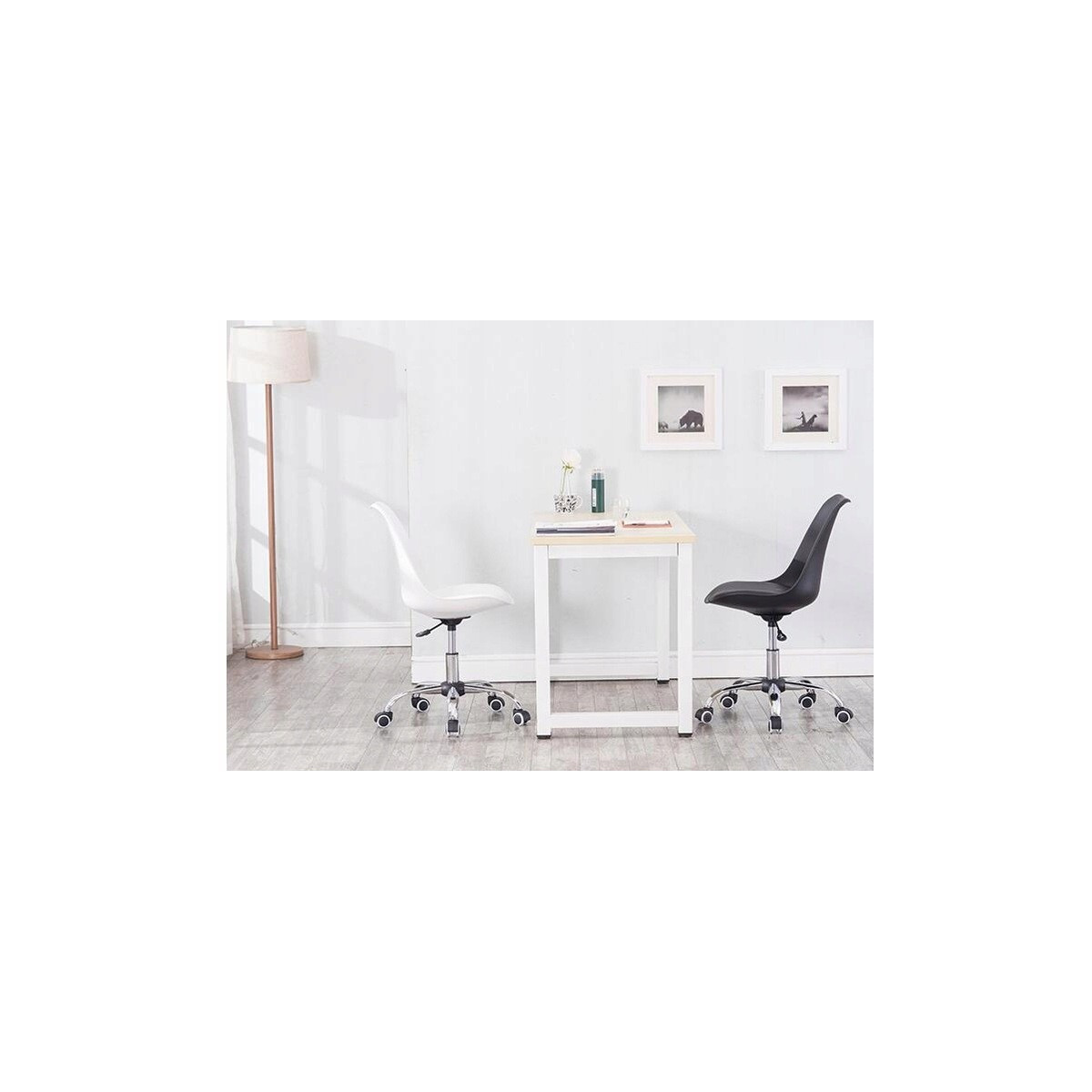 Scaun de birou de culoare gri cu perna de șezut