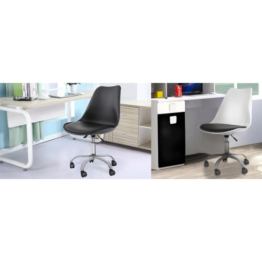 Scaun de birou de culoare gri cu perna de șezut