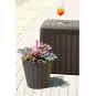 Cutie de depozitare pentru grădină + loc de șezut de culoare gri 280 L 2 în 1
