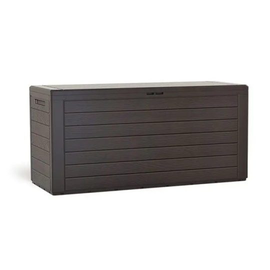 Cutie de depozitare pentru grădină, de culoare maro, 280L