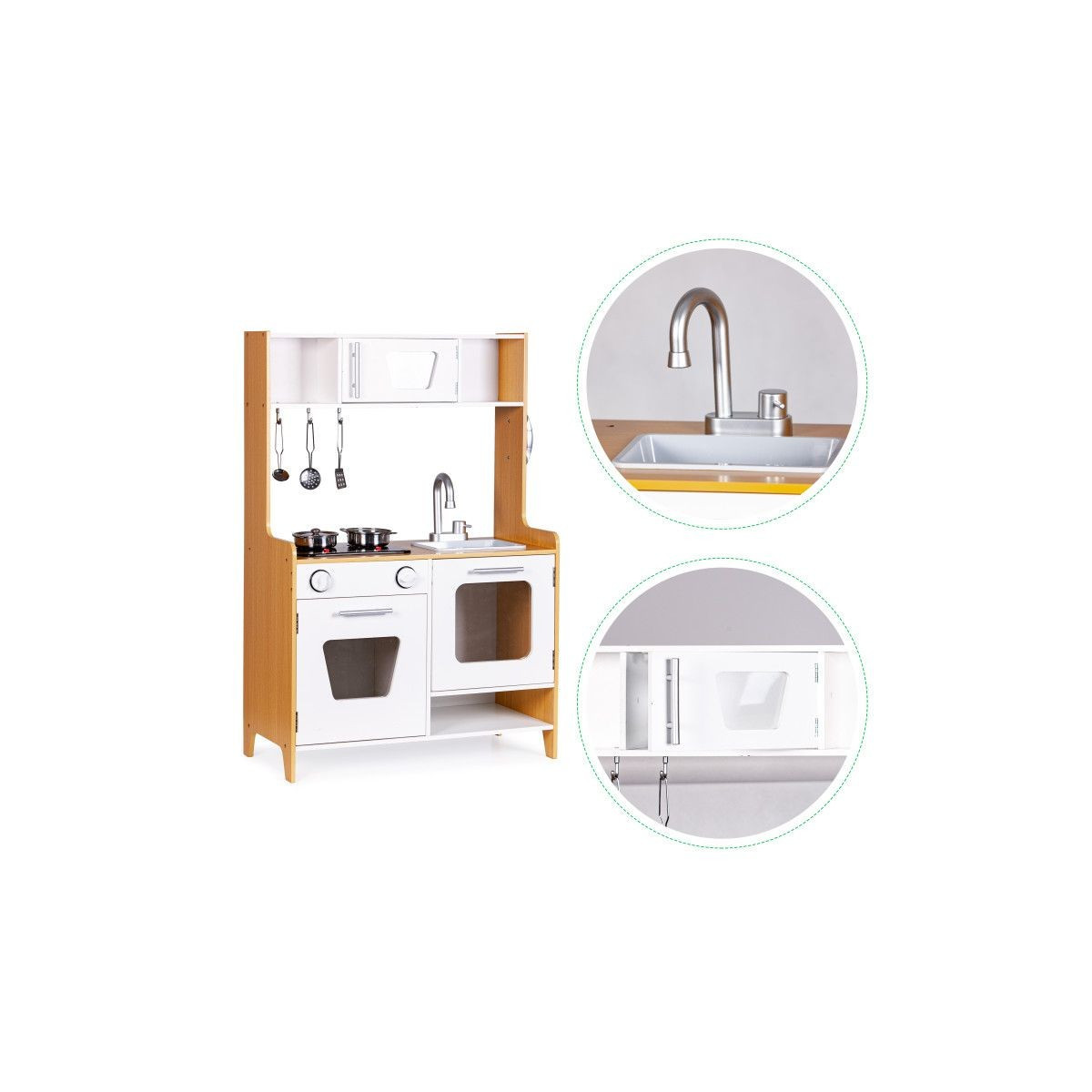 Cea mai bună bucătărie pentru copii din lemn cu plite multimedia