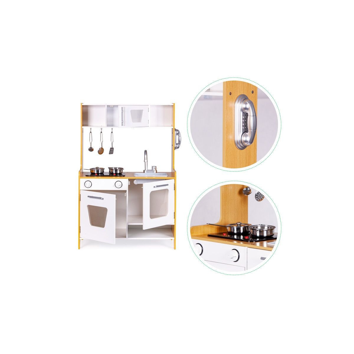 Cea mai bună bucătărie pentru copii din lemn cu plite multimedia