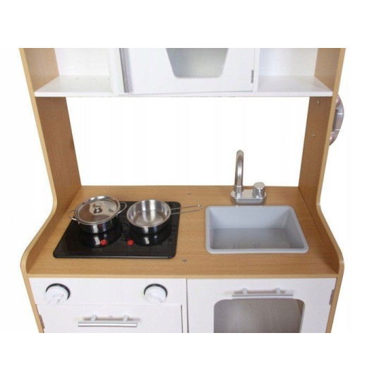 Cea mai bună bucătărie pentru copii din lemn cu plite multimedia