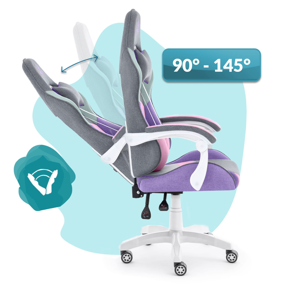 Scaun de joc pentru copii cu pernă în formă de inimă