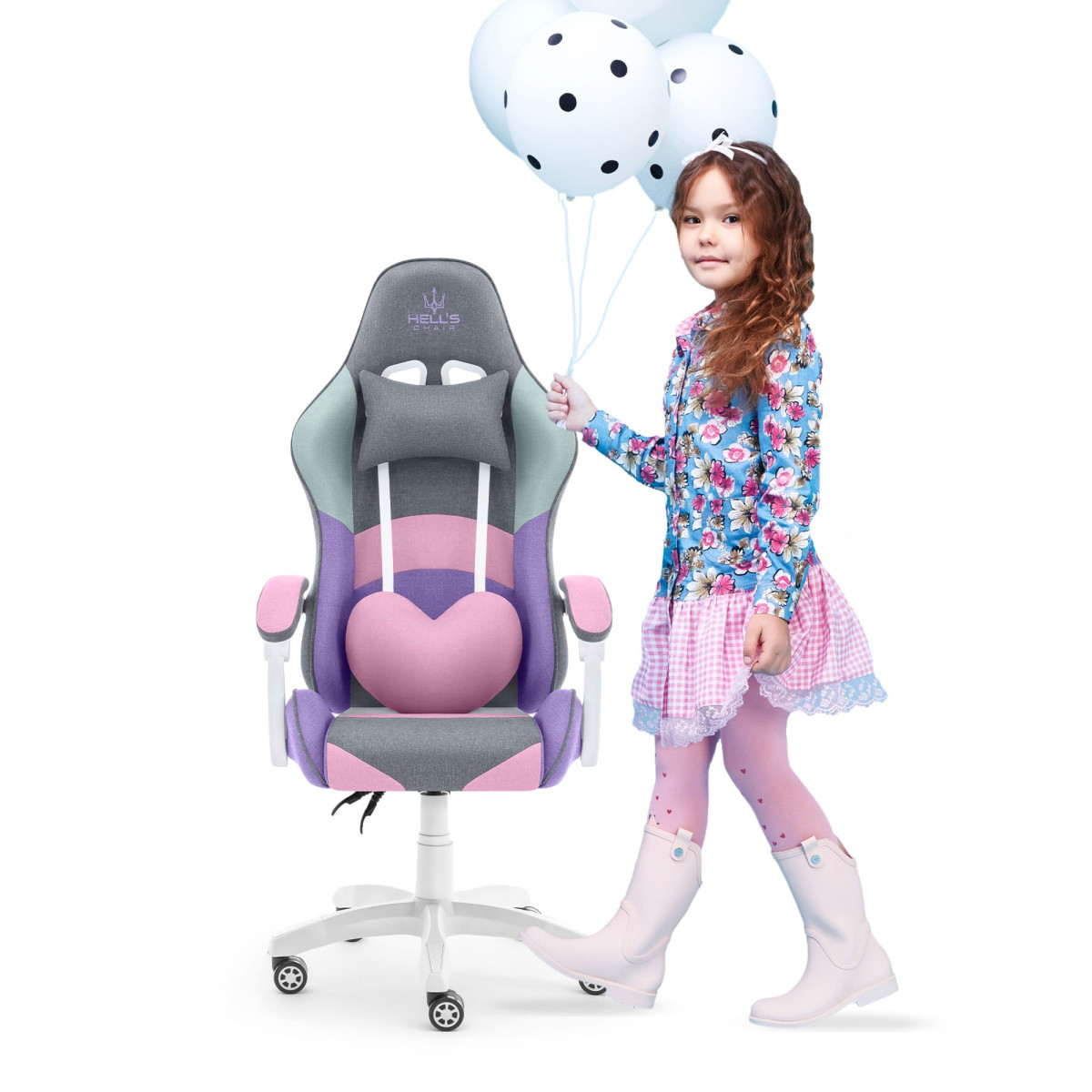 Scaun de joc pentru copii cu pernă în formă de inimă