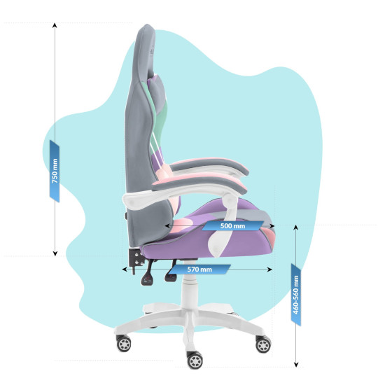 Scaun de copil pentru fetițe într-o combinație de culori