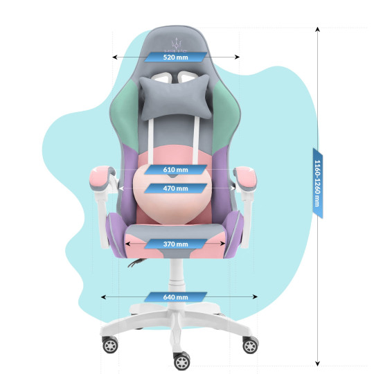 Scaun de copil pentru fetițe într-o combinație de culori