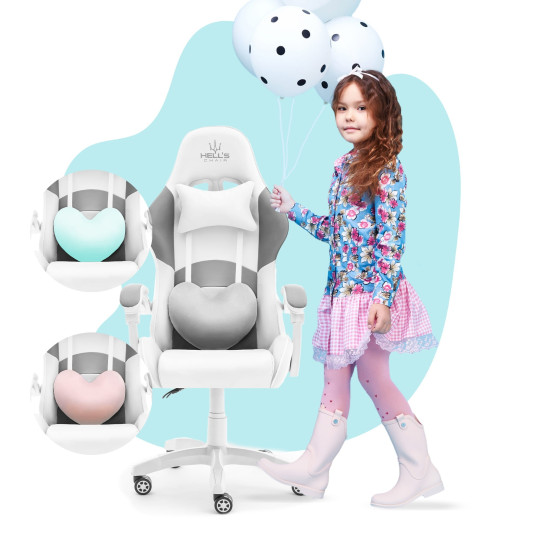 Scaun pentru camera copiilor de culoare albă pentru fetiță