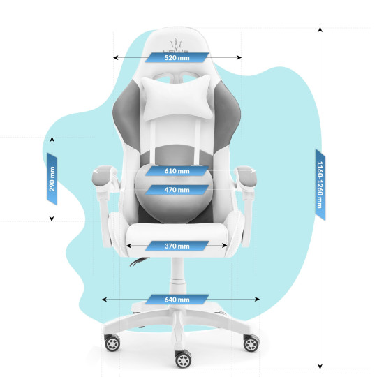 Scaun pentru camera copiilor de culoare albă pentru fetiță