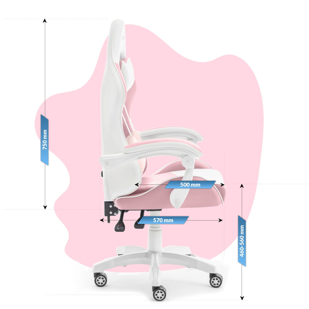 Scaune confortabile pentru copii de culoare roz pentru fete