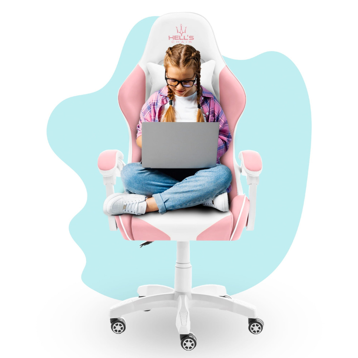 Scaune confortabile pentru copii de culoare roz pentru fete