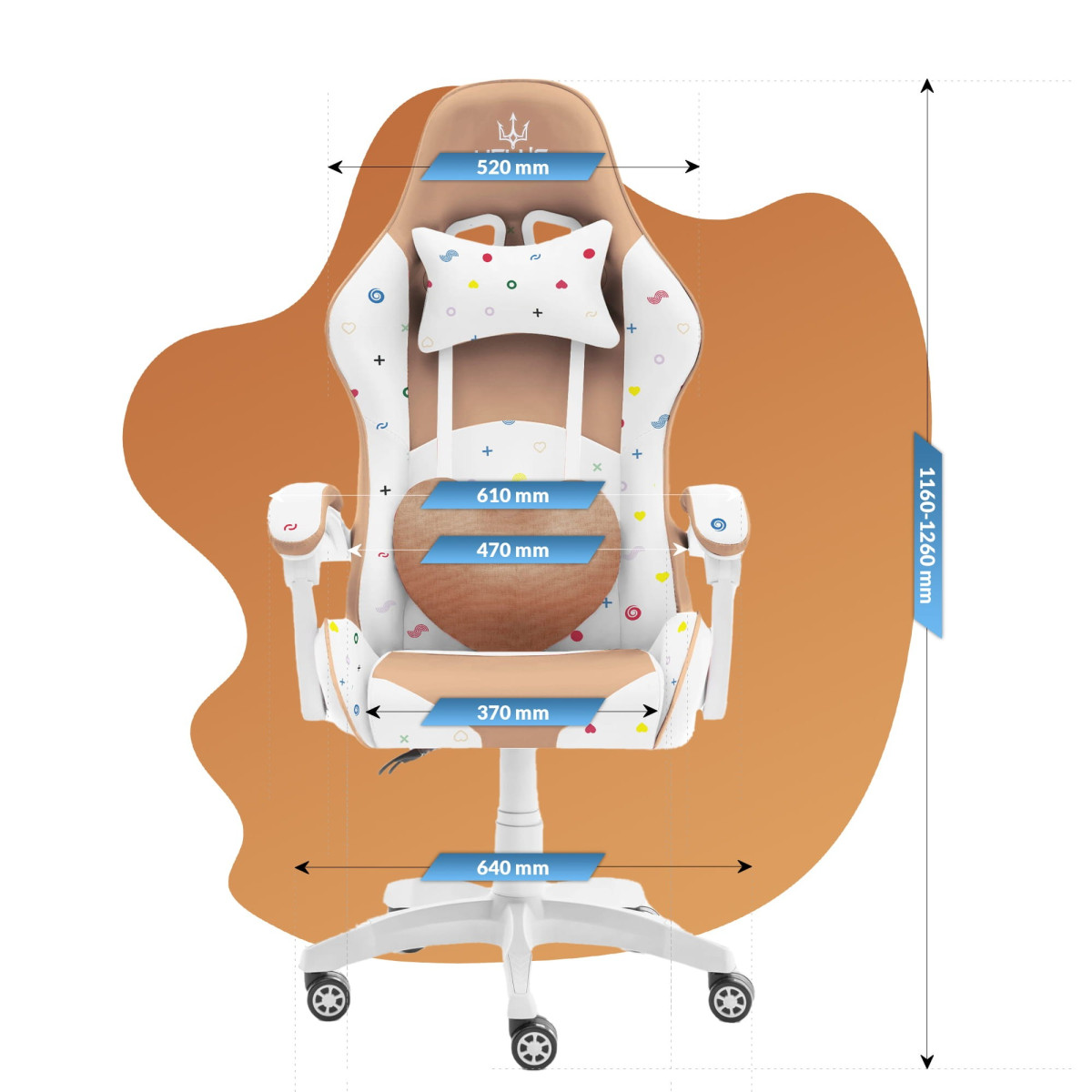 Scaun de copii modern, bej, pentru cameră Hell's
