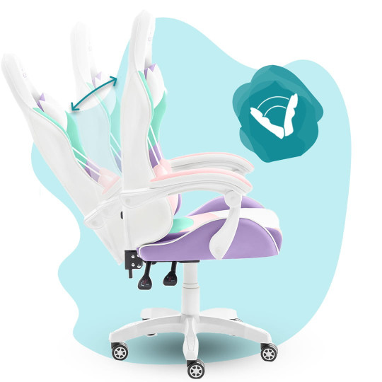 Scaun de jocuri colorat pentru copii cu rotițe