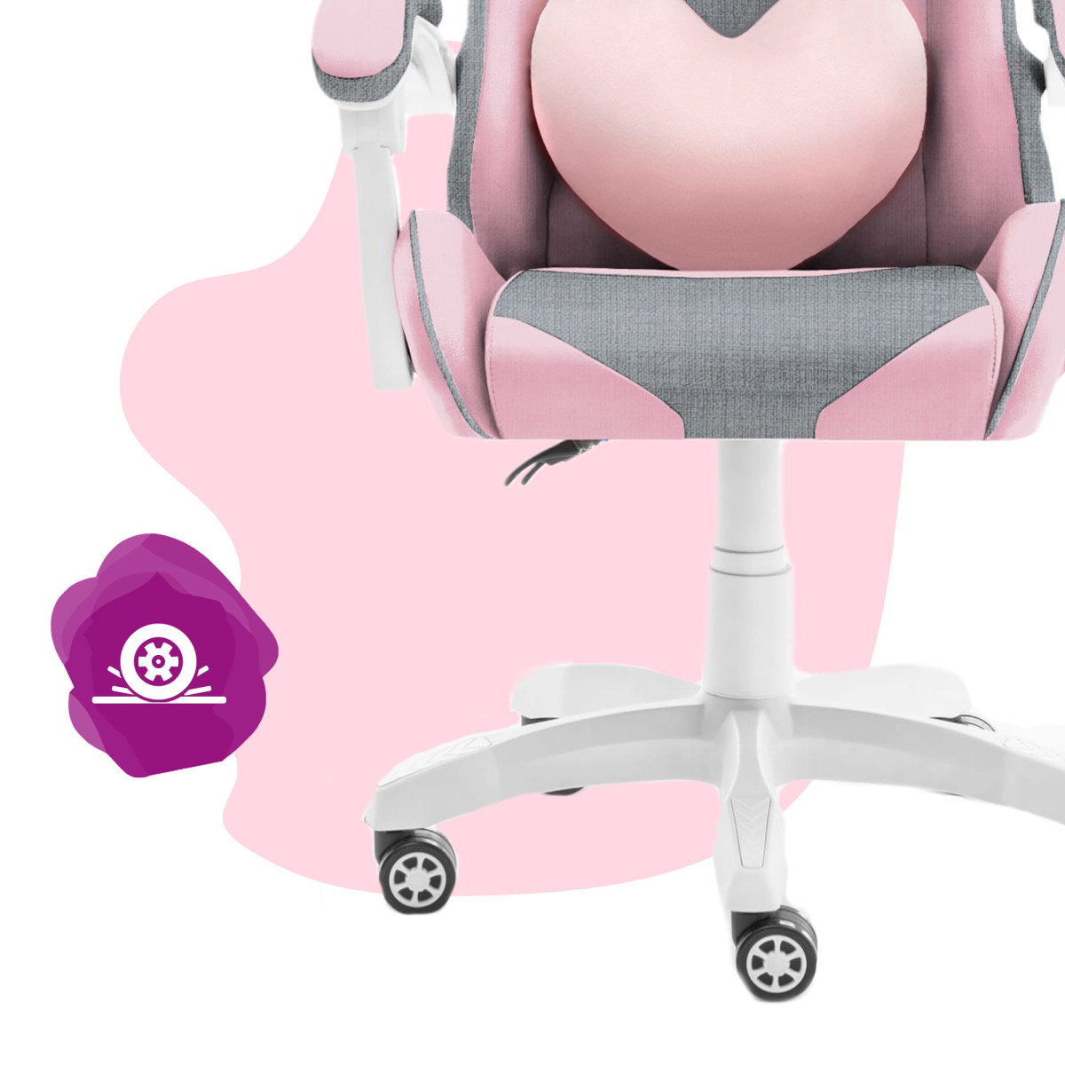 Scaun de joc pentru copii, reglabil, de culoare roz