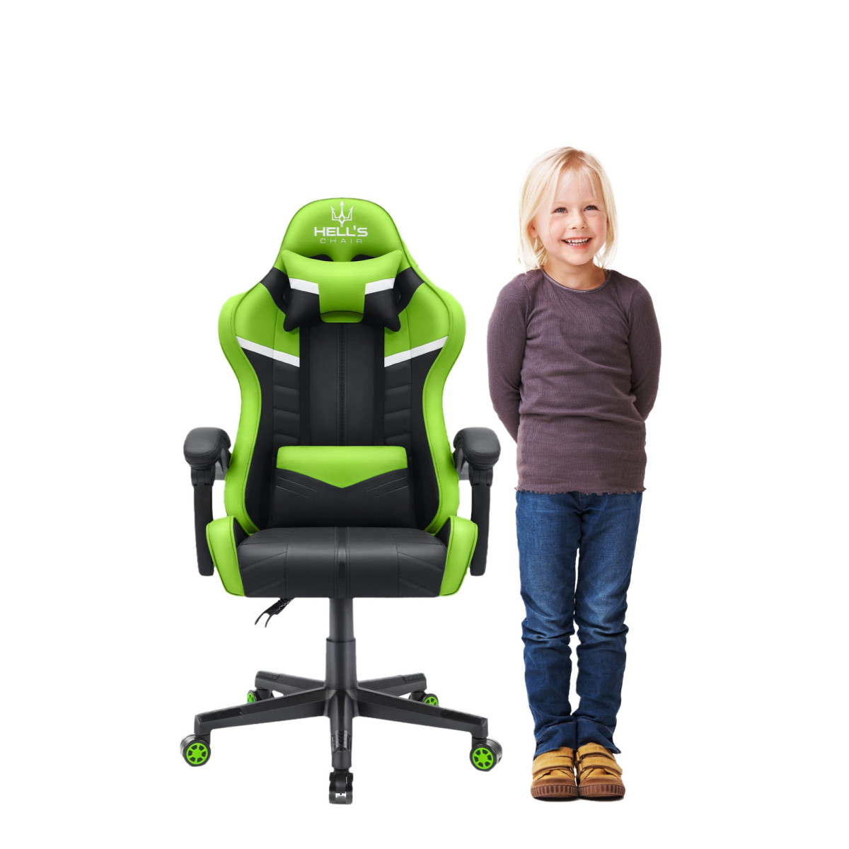 Scaun de joc pentru băiat de culoare verde