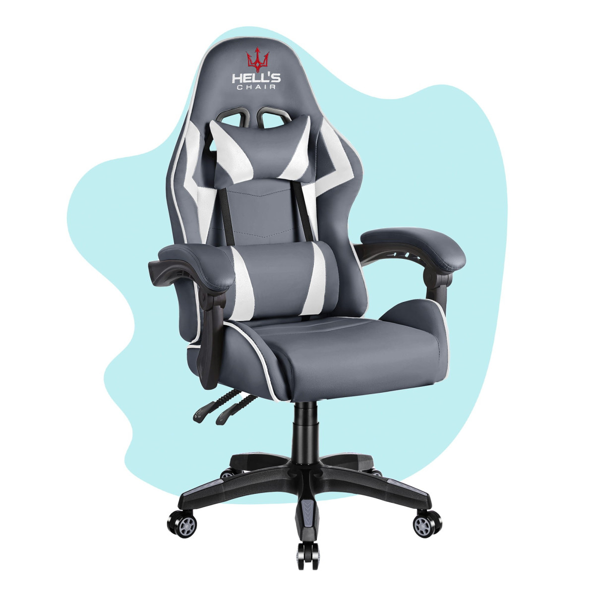 Scaun de joacă pentru copii, reglabil, de culoare gri